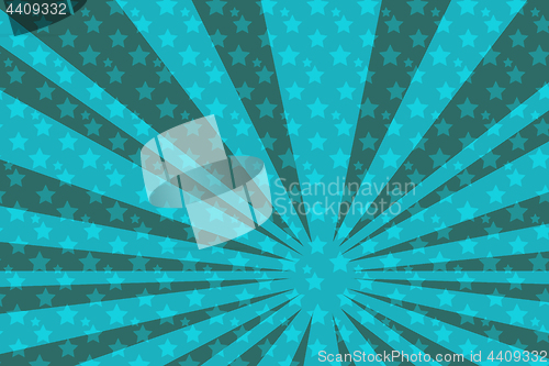 Image of pop art blue star background