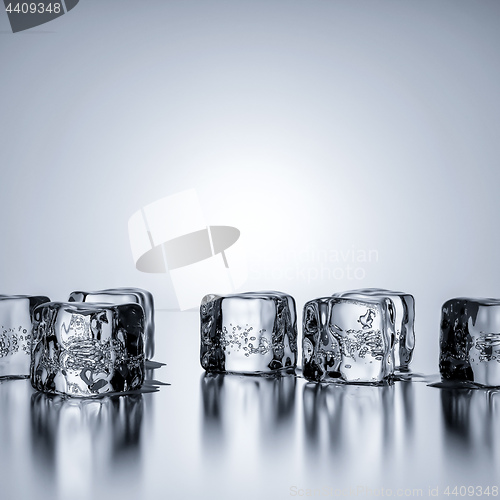 Image of Some ice cubes with copy space for your content 