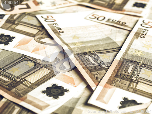 Image of Vintage Euro bankonotes background