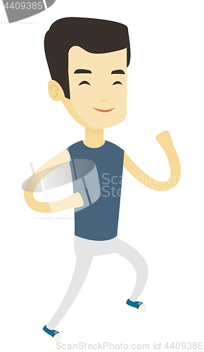 Image of Young man running vector illustration.