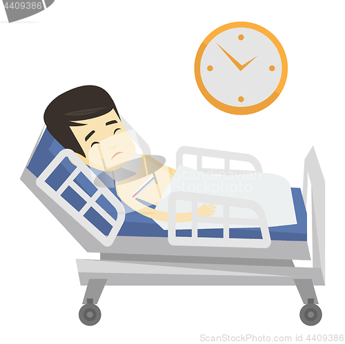 Image of Man with neck injury vector illustration.