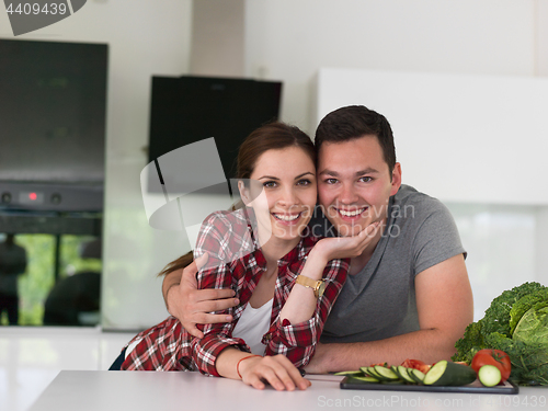 Image of Young couple in the kitchen