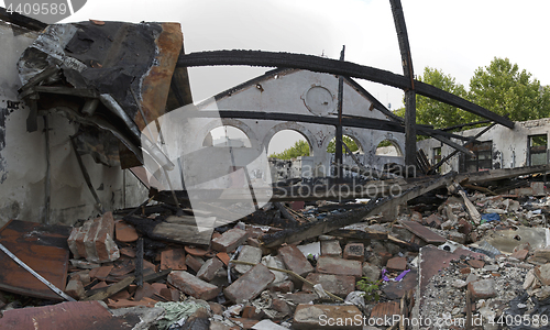 Image of Burned Building Damage