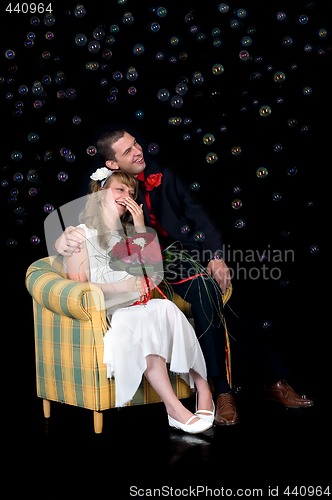 Image of Young happy wedding couple