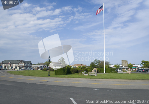 Image of editorial Montauk, New York village green