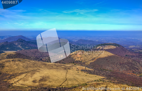 Image of Volcanic Plateau in The Central Massif, France