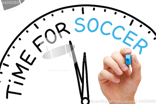 Image of Time For Soccer Clock Concept