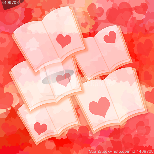 Image of Books and hearts