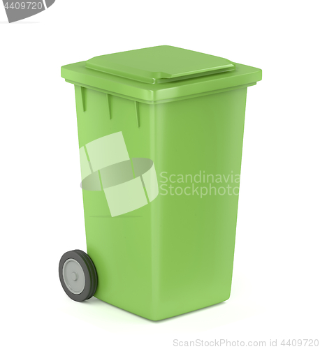 Image of Green trash bin
