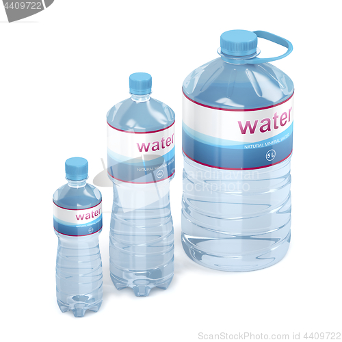 Image of Water bottles with different sizes