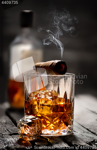 Image of Cigar on a glass