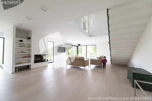 Image of little girl in a luxurious living room