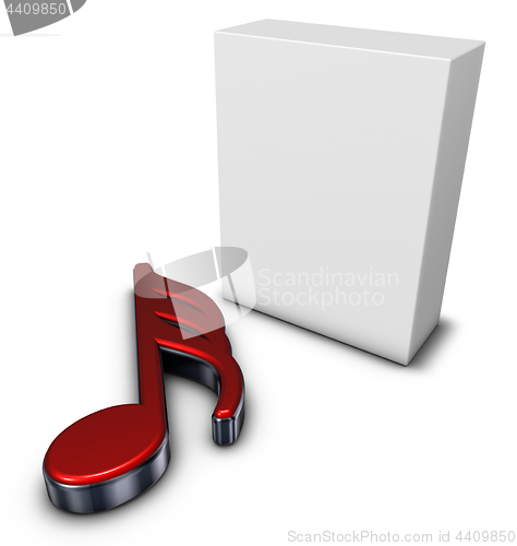 Image of music note and box