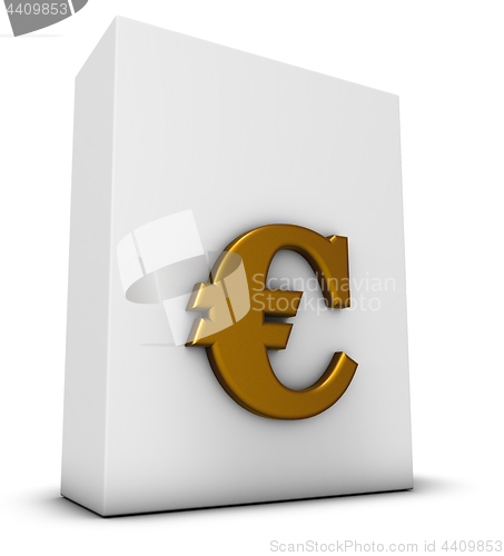 Image of euro symbol and box