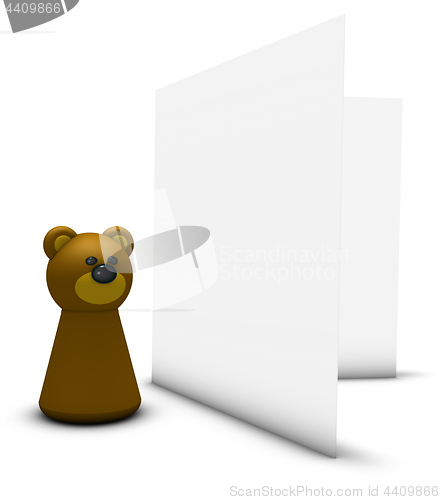 Image of brown bear and card