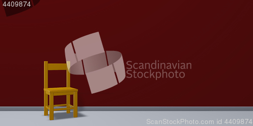 Image of chair in front of red wound