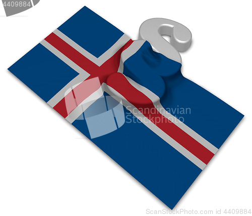 Image of paragraph symbol and flag of iceland