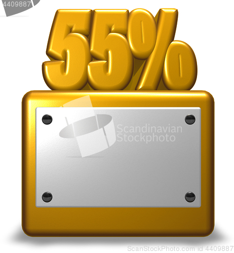 Image of golden number and percent symbol