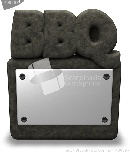 Image of bbq in stone