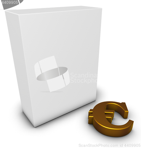 Image of euro symbol and box