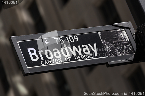 Image of Wall street street sign in New York Ciy, USA