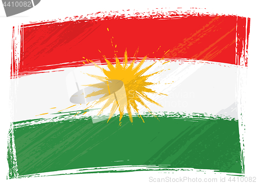 Image of Grunge Kurdistan flag