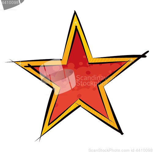 Image of Red and orange star illustration