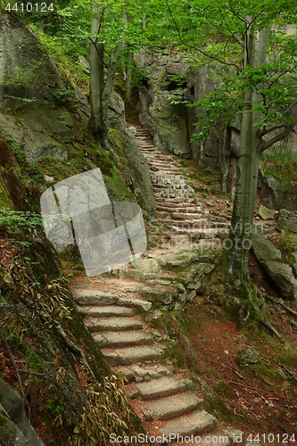 Image of Stairs between rocks