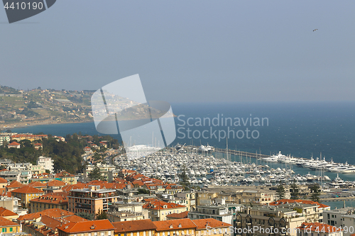 Image of Port of Sanremo (San Remo) on Italian Riviera, Imperia, Liguria,