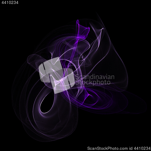 Image of Abstract lilac fume shapes background