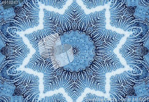 Image of Bright blue abstract concentric pattern