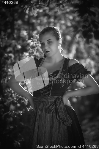 Image of Bavarian girl in costume