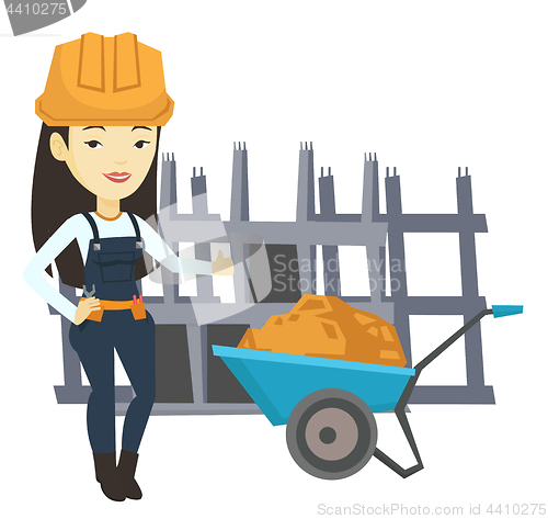 Image of Builder giving thumb up vector illustration.