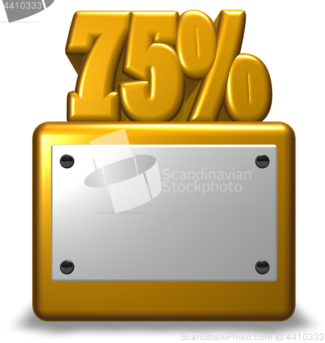 Image of golden number and percent symbol