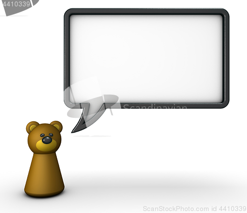 Image of bear and speech bubble