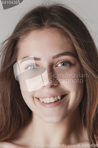 Image of face of a beautiful young girl with a clean fresh face close up