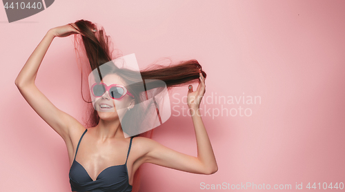 Image of face of a beautiful young girl with a clean fresh face close up