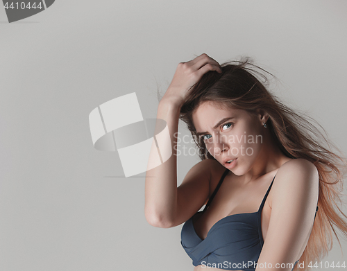 Image of face of a beautiful young girl with a clean fresh face close up