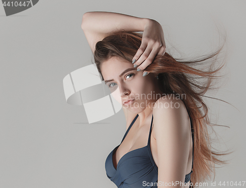 Image of face of a beautiful young girl with a clean fresh face close up
