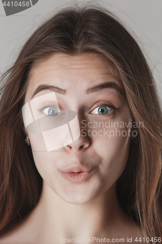 Image of face of a beautiful young girl with a clean fresh face close up