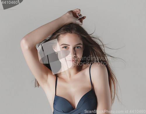 Image of face of a beautiful young girl with a clean fresh face close up