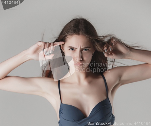 Image of face of a beautiful young girl with a clean fresh face close up