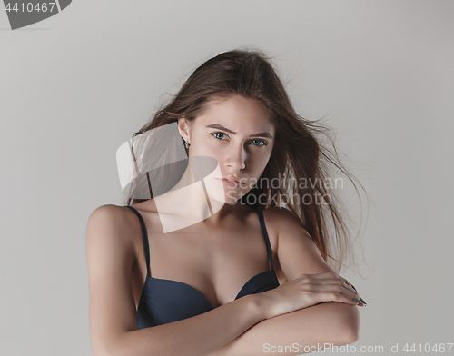 Image of face of a beautiful young girl with a clean fresh face close up