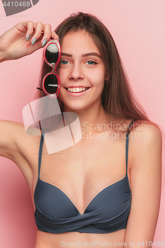 Image of face of a beautiful young girl with a clean fresh face close up