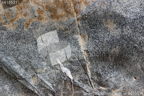 Image of Twisted sheet of old metal texture