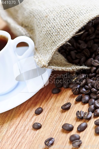 Image of Coffee beans and espresso