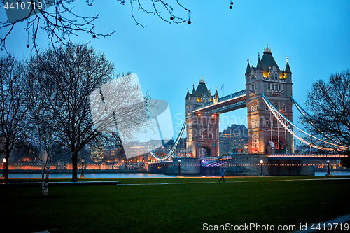 Image of Night view of Tower Bridge