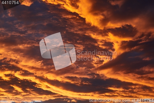 Image of Sunset sky clouds