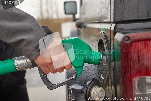 Image of Fuel Nozzle Filling Car