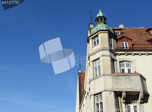 Image of Turreted corner of the Polish Embassy in Tallinn, Estonia